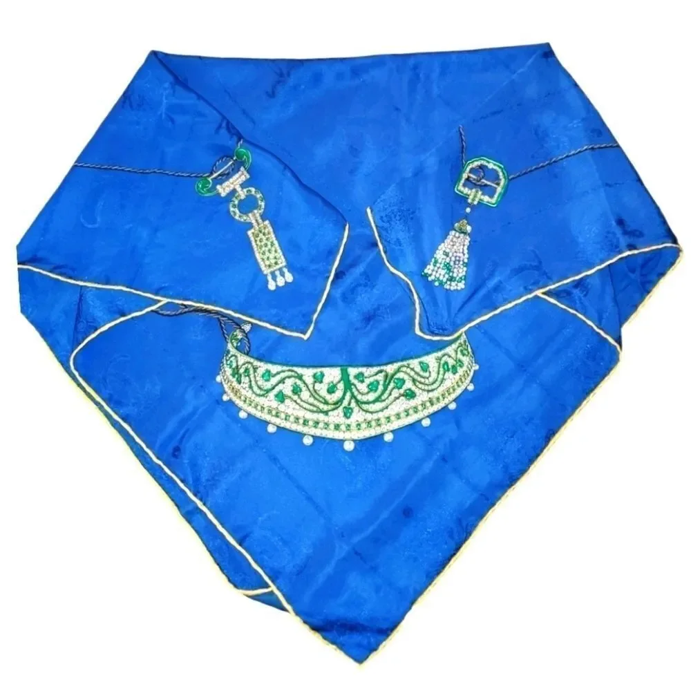 Must De Cartier vintage Jewelled Silk Scarf